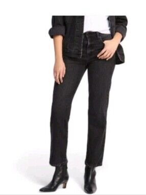 NWT Stitch Fix Indigo Six High Rise Slim Straight Ankle Jeans Washed Black 14